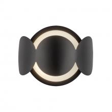 KUZCO Lighting WS59810-BK/OP - Ciel 10-in Black/Opal Glass Socket Wall Sconce