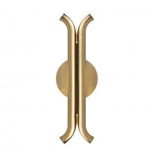 KUZCO Lighting WS89714-MRB - Husk 14-in Metallic Brass LED Wall Sconce
