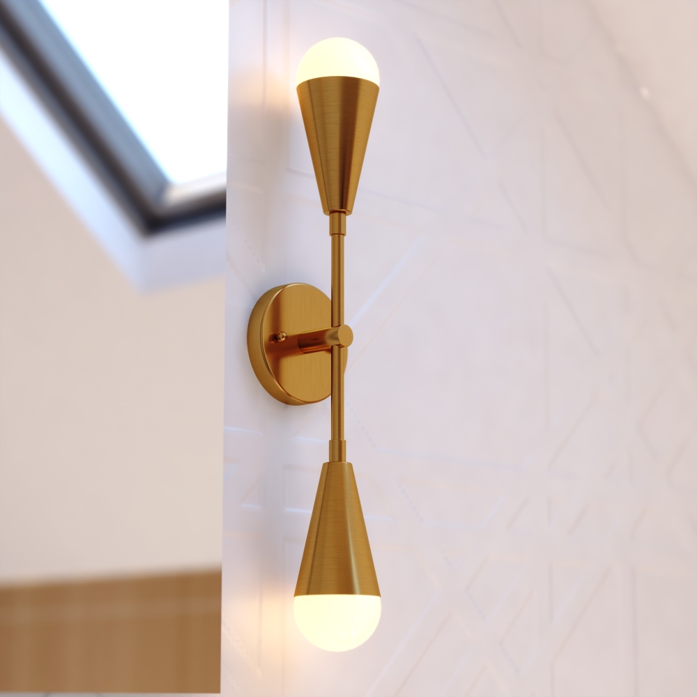 Zurich 18-in. 2 Light Wall Light Muted Brass