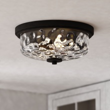 Vaxcel International C0335 - Northlake 13-in. W 2 Light Flush Mount Matte Black