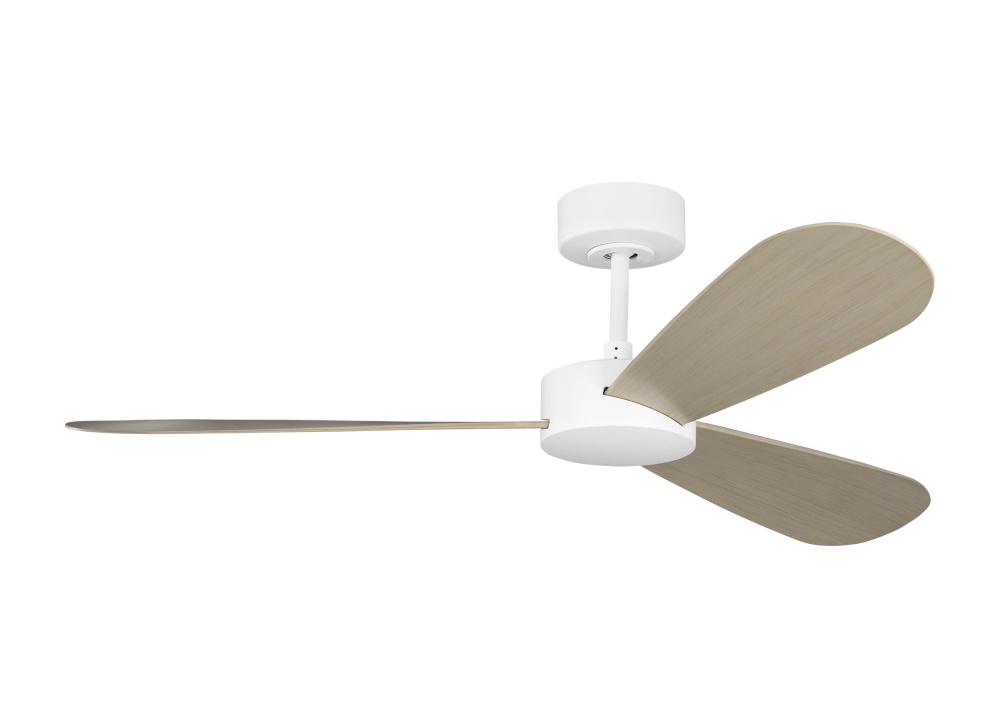 Paddle Smart 52 Ceiling Fan in Matte White with White Cerused Oak Blades