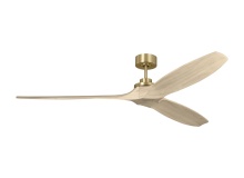 Monte Carlo Fans 3CLNSM70BBSWWO - Collins Smart 70 Ceiling Fan in Burnished Brass with Washed White Oak Blades