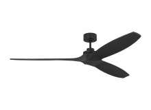 Monte Carlo Fans 3CLNSM70MBK - Collins Smart 70 Ceiling Fan in Midnight Black with Midnight Black Blades