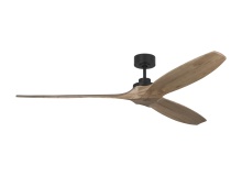 Monte Carlo Fans 3CLNSM70MBKNH - Collins Smart 70 Ceiling Fan in Midnight Black with Natural Honey Blades