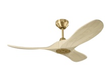 Monte Carlo Fans 3MAVSM44BBSWWO - Maverick Smart 44 Ceiling Fan in Burnished Brass with Washed White Oak Blades