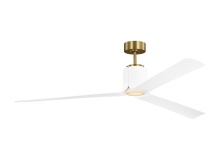 Monte Carlo Fans 3PESM66BBSD - Peel Smart 66 LED - Burnished Brass