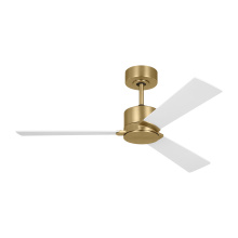 Monte Carlo Fans 3RZR44BBS - Rozzen 44 Ceiling Fan in Burnished Brass with Matte White Blades