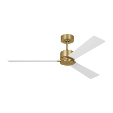 Monte Carlo Fans 3RZR52BBS - Rozzen 52 Ceiling Fan in Burnished Brass with Matte White Blades
