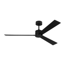 Monte Carlo Fans 3RZSM60MBK - Rozzen Smart 60 Ceiling Fan in Midnight Black with Midnight Black / American Walnut Reversible