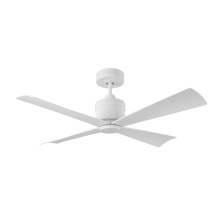 Monte Carlo Fans 4LNCR44RZW - Launceton 44 Ceiling Fan in Matte White with Matte White Blades