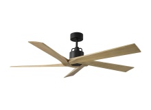 Monte Carlo Fans 5ASPR56MBKNH - Aspen 56 - Midnight Black w Natural Honey Blades