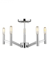 Generation - Designer 7724305-05 - Vector Five Light Semi-Flush Mount