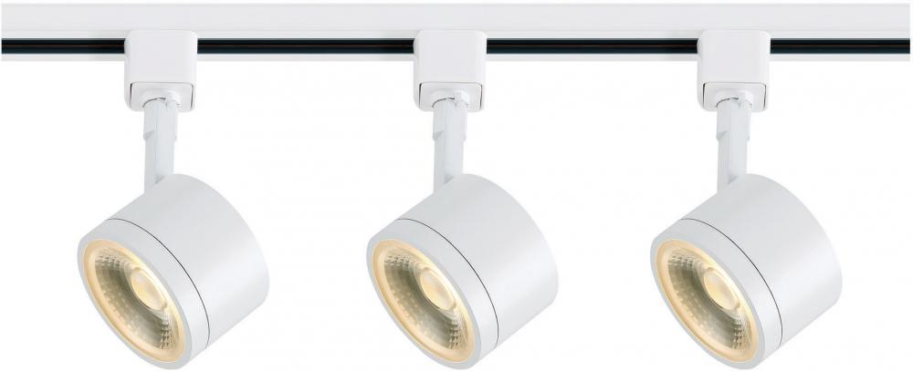 3 Light - Track Lighting Kit - 12 Watt LED per Head - 3000K - 4 foot Track - 36 degree - Round shape