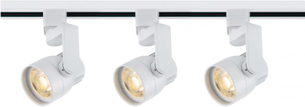 3 Light - Track Lighting Kit - 12 Watt LED per Head - 3000K - 4 foot Track - 36 degree - Round shape