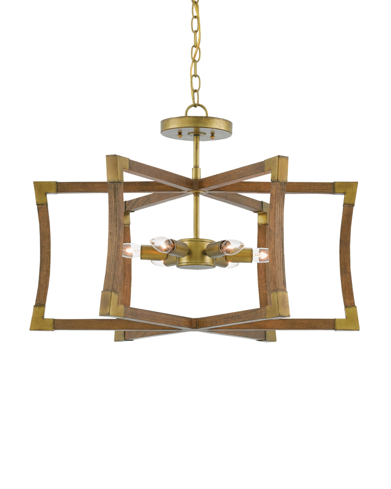 Bastian Small Chestnut Semi-Flush Mount