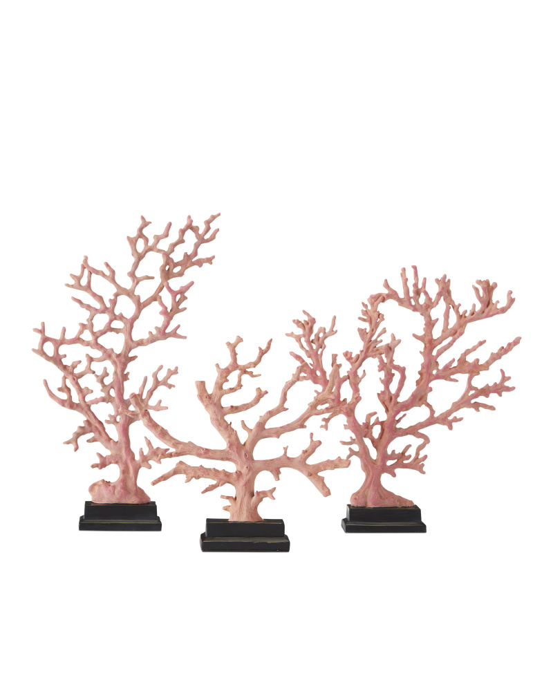 Large Red Coral Branches Set of 3