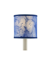 Currey 0900-0014 - Marble Blue Paper Drum Chandelier Shade