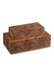 Currey 1200-0643 - Alfeo Wood Box Set of 2