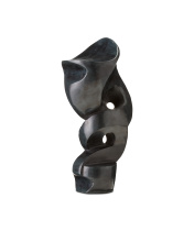 Currey 1200-0596 - Roland Black Marble Abstract Sculpture
